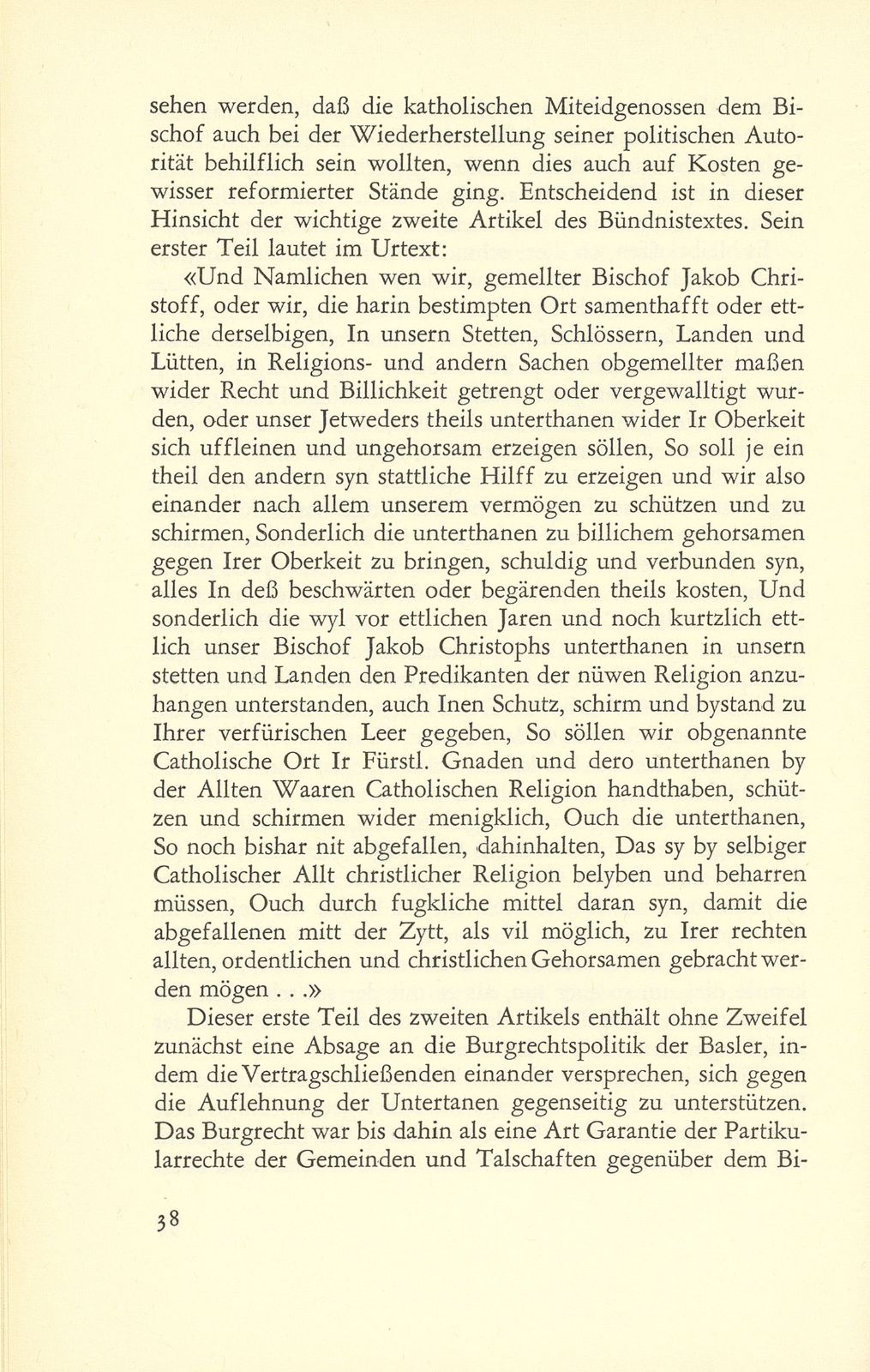 Das bischöflich-baslerische Bündnis von 1579 mit den sieben katholischen Orten – Seite 15