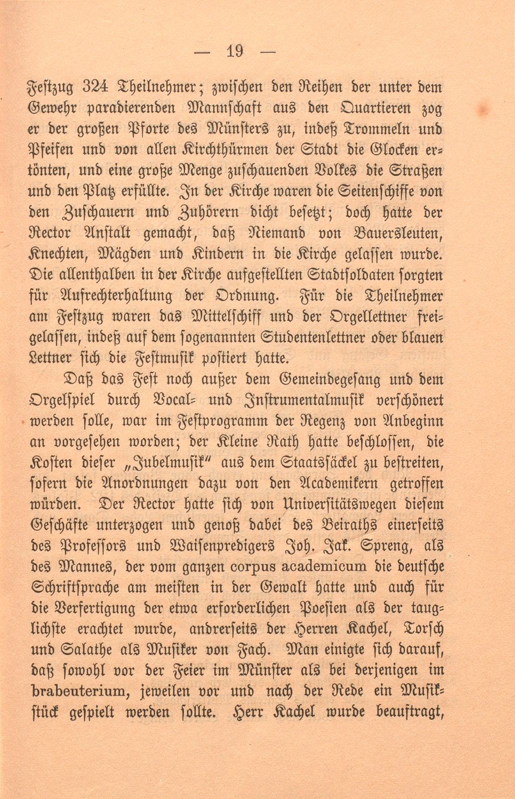 Die dritte Säcularfeier der Universität Basel 1760 – Seite 19