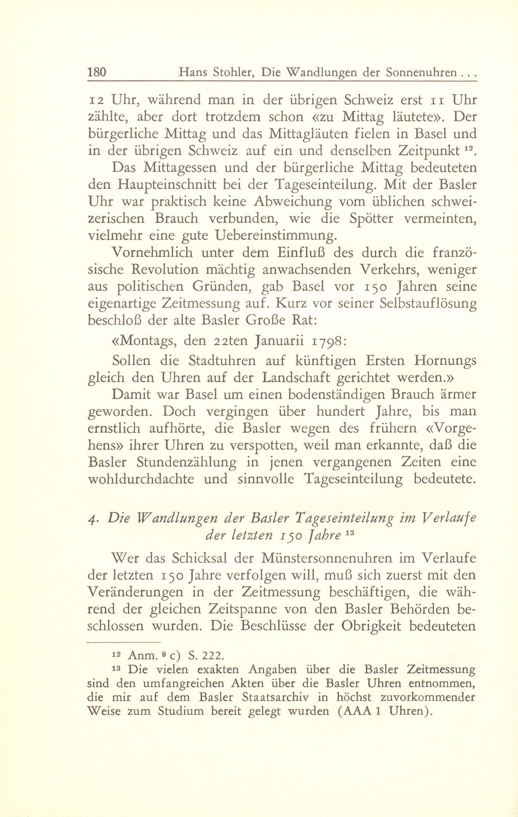 Die Wandlungen der Sonnenuhren am Basler Münster und die Basler Zeitmessung seit 1798 – Seite 10