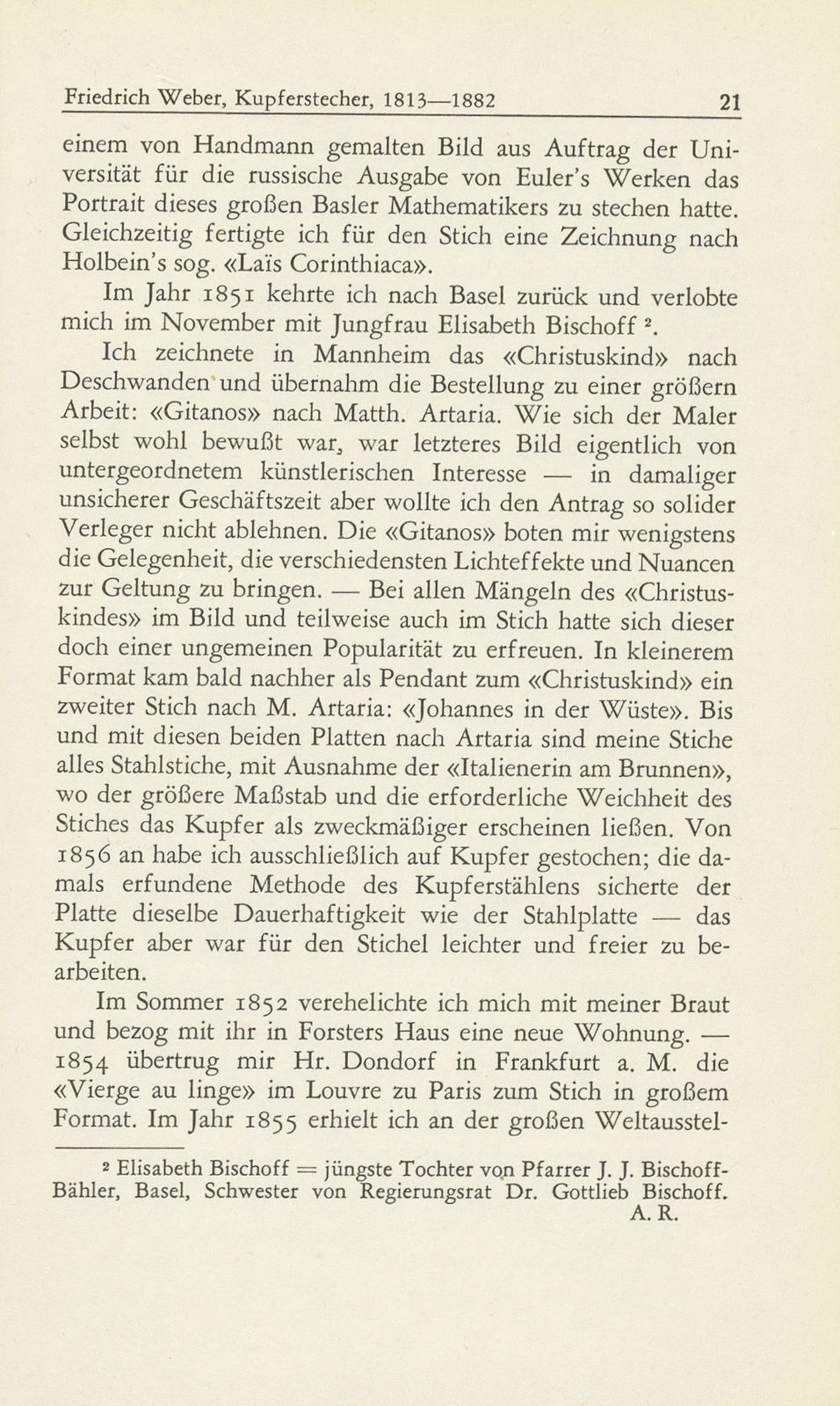 Friedrich Weber, Kupferstecher, 1813-1882. Sein Lebensgang – von ihm selbst erzählt – Seite 15