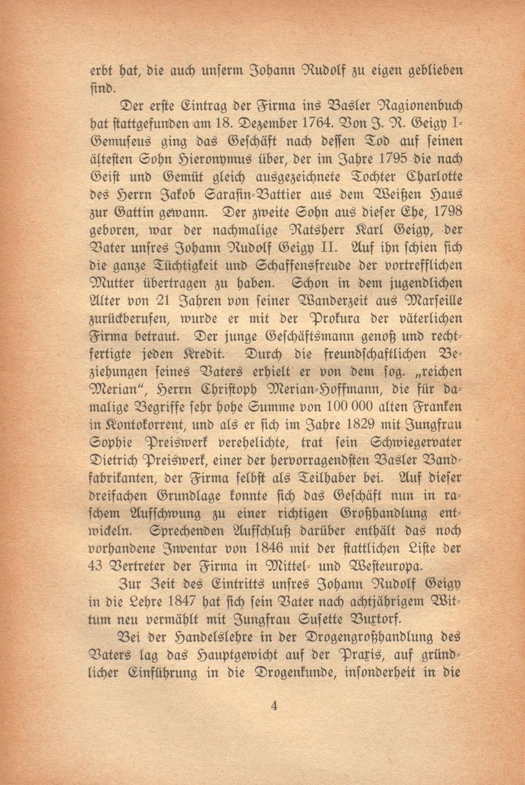 Johann Rudolf Geigy-Merian. 4. März 1830 bis 17. Februar 1917 – Seite 4