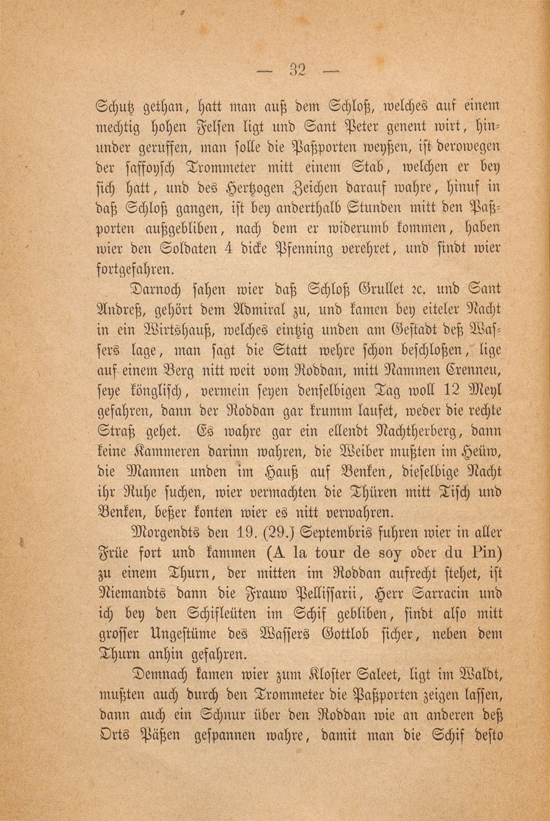 Beschreibung Thomä Platters Reyssen, die er von Basell auss in Franckreich gethan hatt anno 1595 – Seite 20