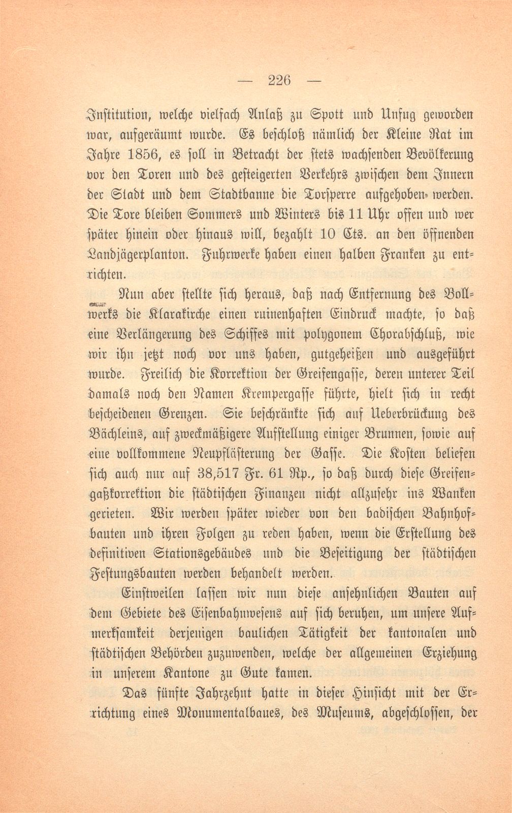 Basels bauliche Entwicklung im 19. Jahrhundert – Seite 20