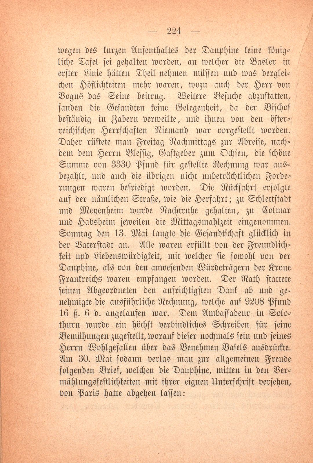 Eine Basler Gesandtschaft des vorigen Jahrhunderts – Seite 14