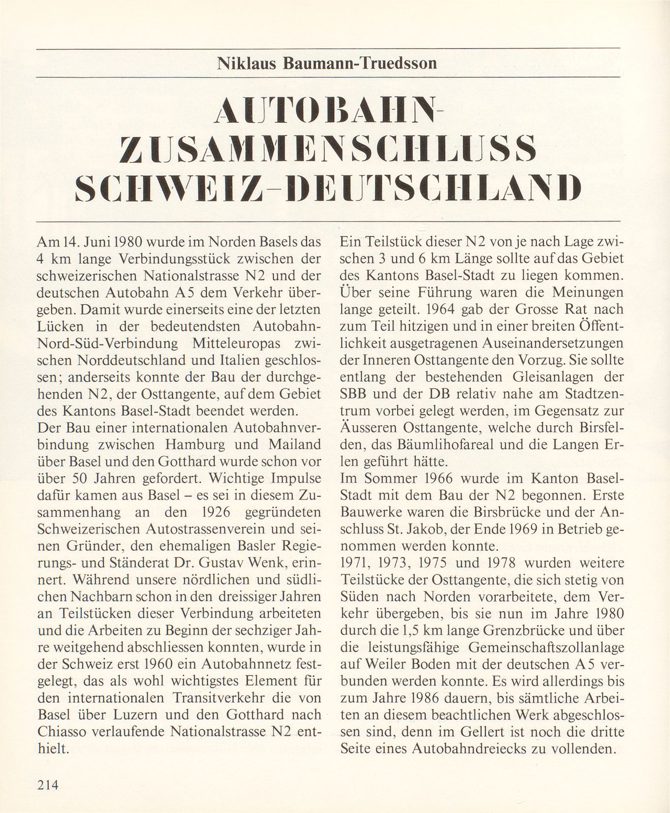 Autobahnzusammenschluss Schweiz-Deutschland – Seite 1