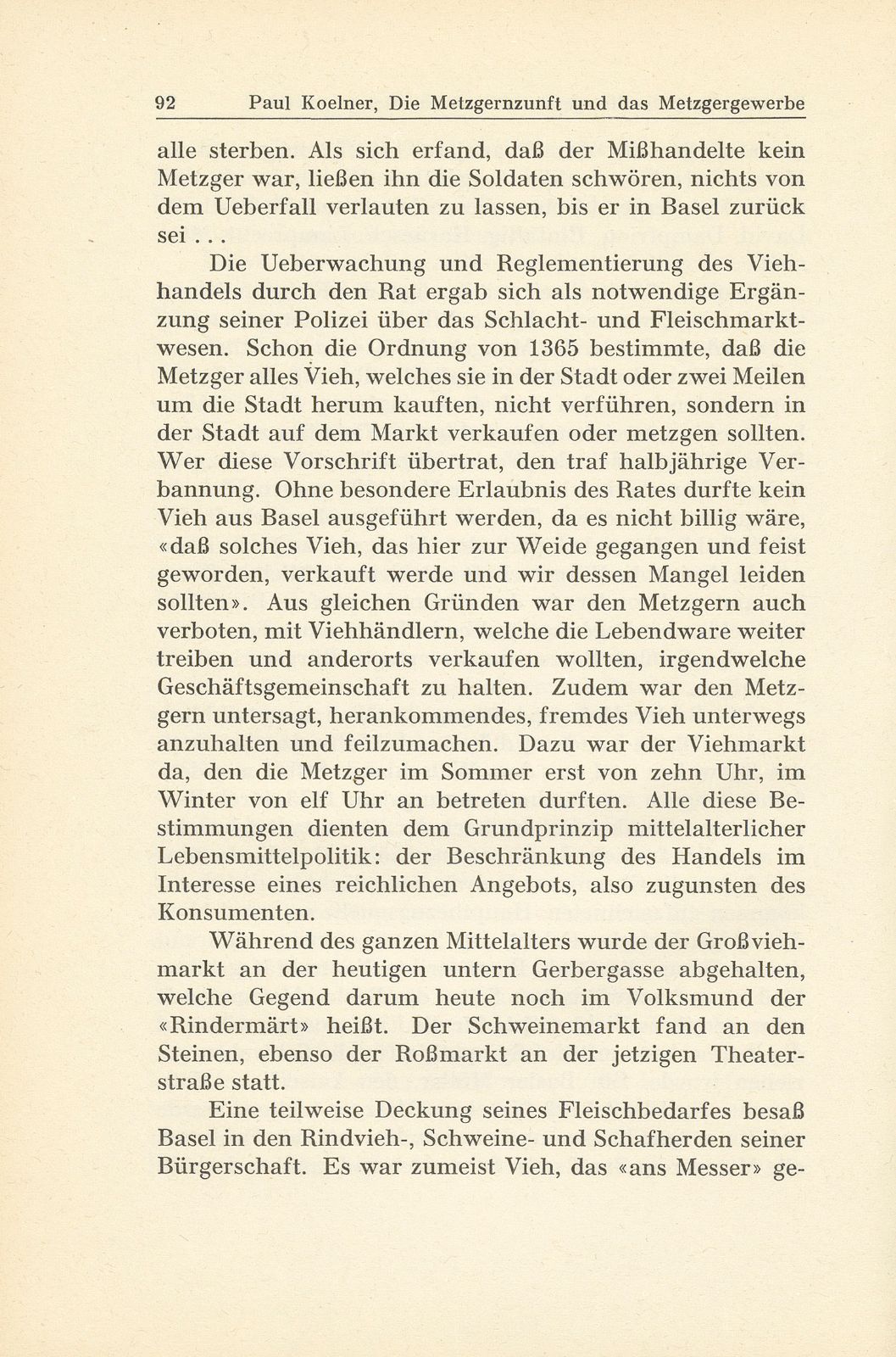 Die Metzgernzunft und das Metzgergewerbe im alten Basel – Seite 20