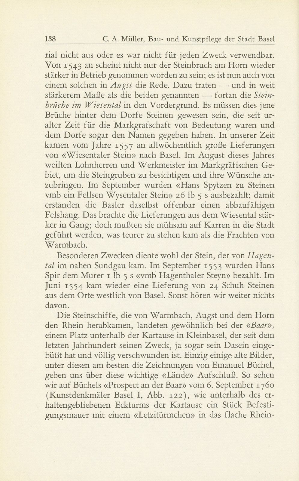 Bau- und Kunstpflege der Stadt Basel im Zeitalter der Reformation, 1529-1560 – Seite 6