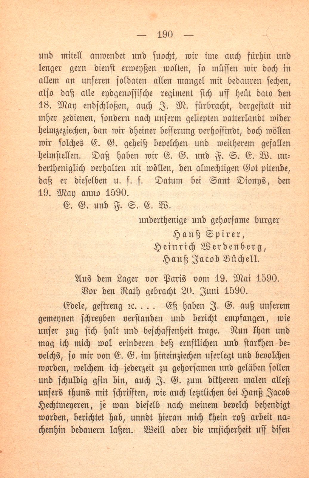 Schicksal einiger Basler Fähnlein in französischem Sold. (1589-1593.) – Seite 41