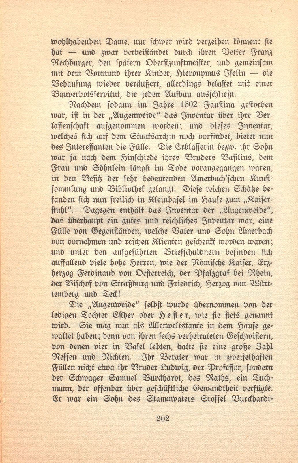 Aus der Geschichte eines alten Basler Hauses [Haus zur ‹Augenweide›] – Seite 29