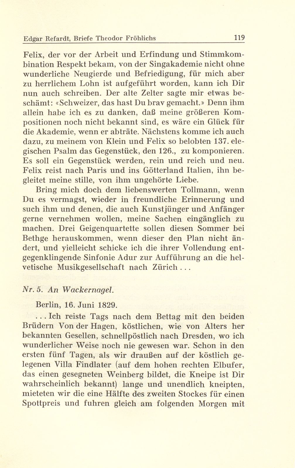 Aus Briefen Theodor Fröhlichs an Abel Burckhardt und Wilhelm Wackernagel – Seite 8