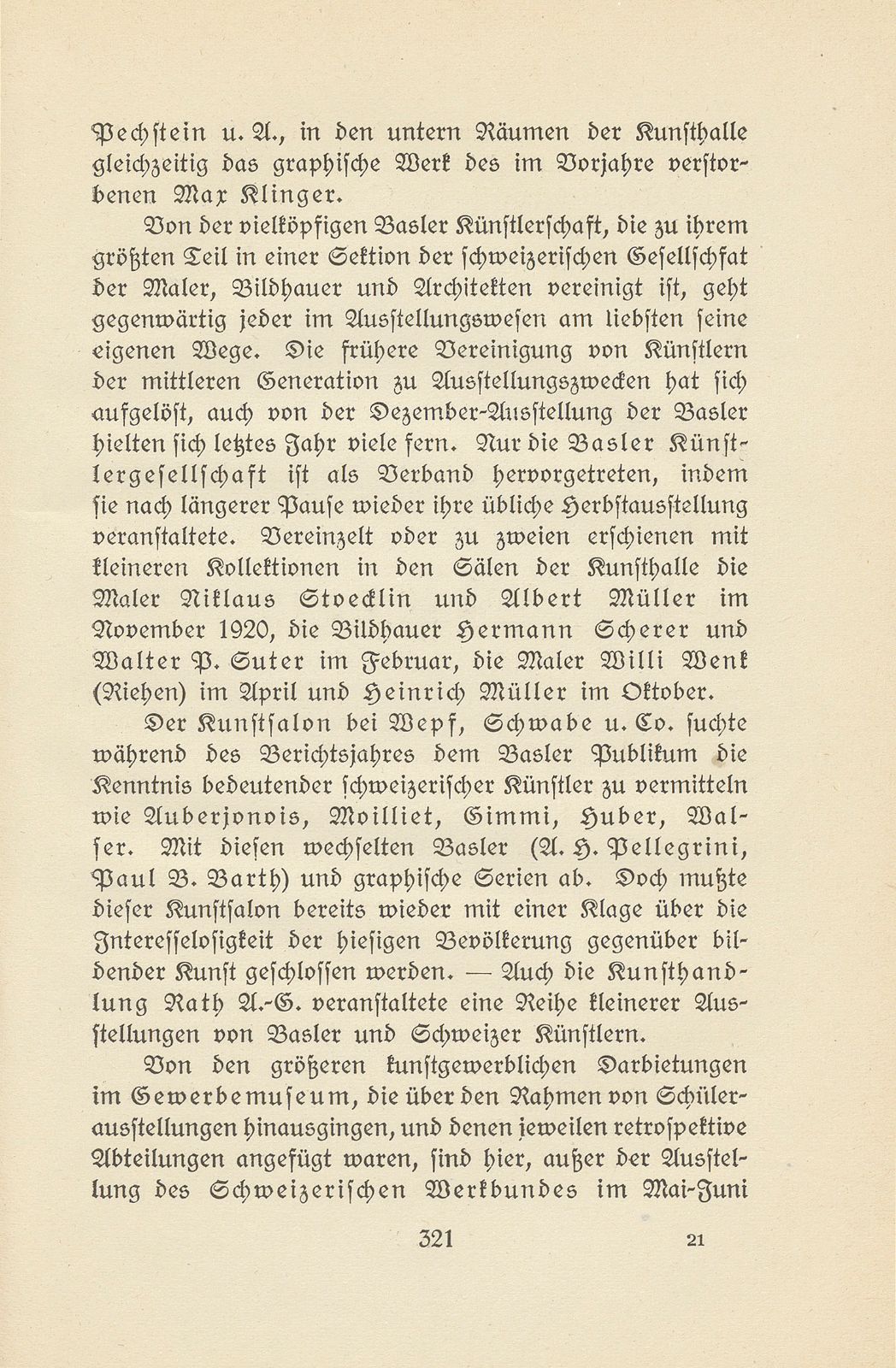 Das künstlerische Leben in Basel vom 1. November 1920 bis 1. Oktober 1921 – Seite 2