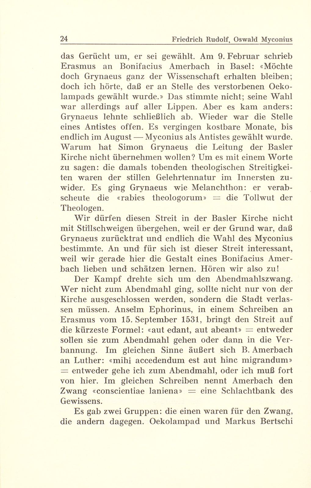 Oswald Myconius, der Nachfolger Oekolampads – Seite 11