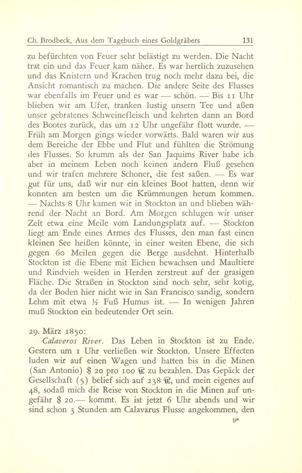 Aus dem Tagebuch eines Goldgräbers in Kalifornien [J. Chr. Brodbeck] – Seite 10