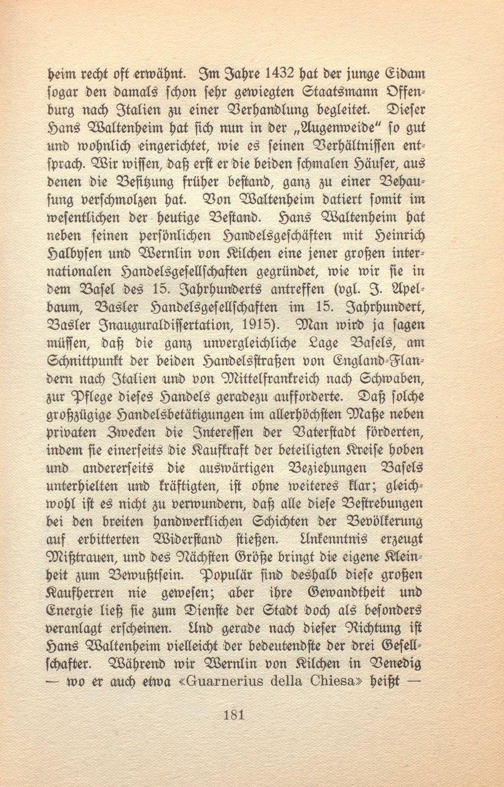 Aus der Geschichte eines alten Basler Hauses [Haus zur ‹Augenweide›] – Seite 8