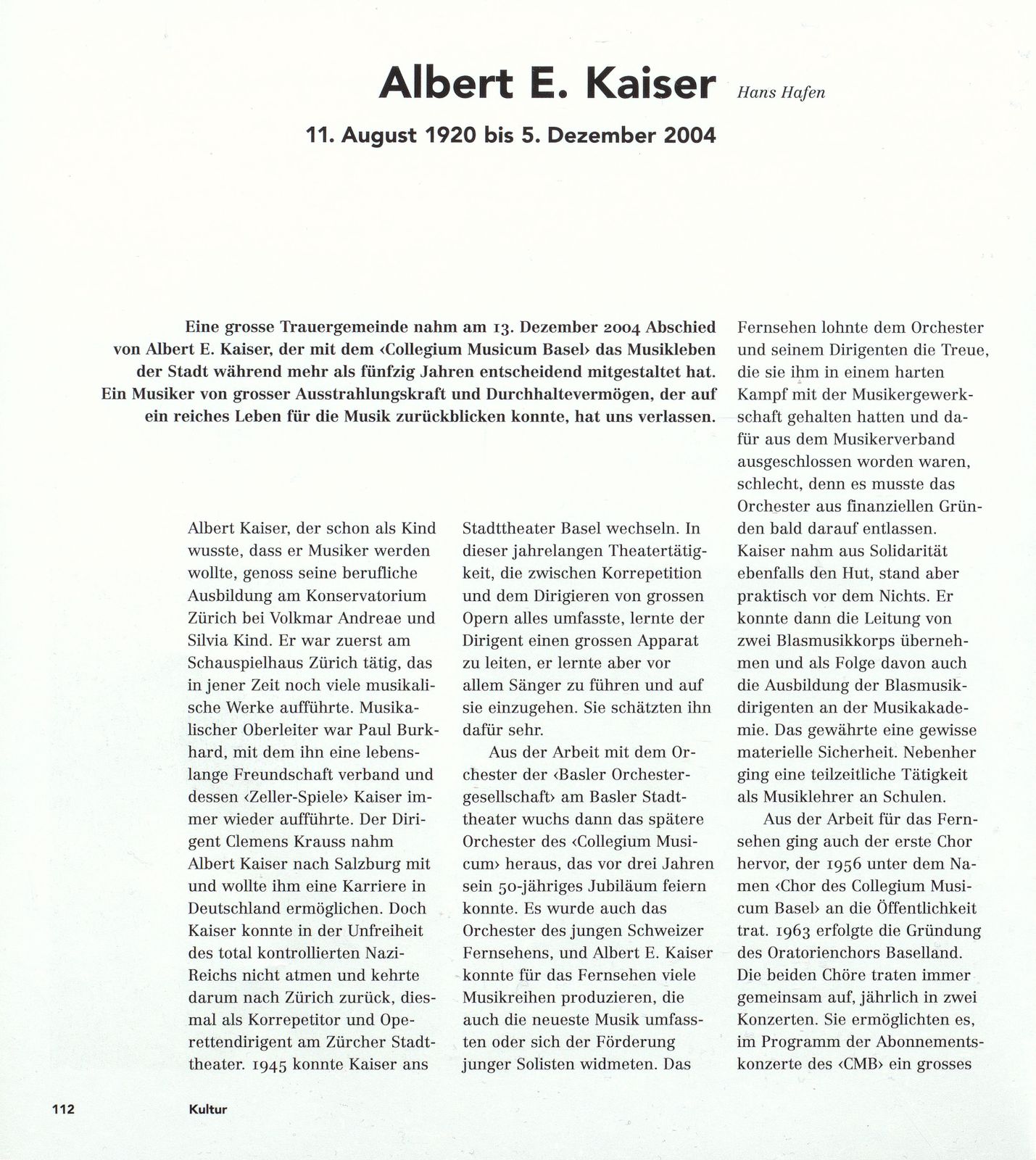 Albert E. Kaiser – Seite 1