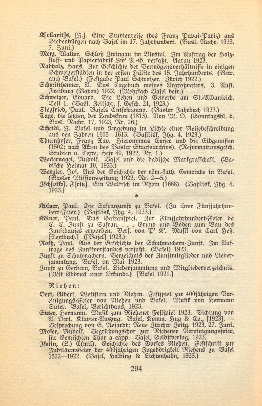 Basler Bibliographie 1923 – Seite 2