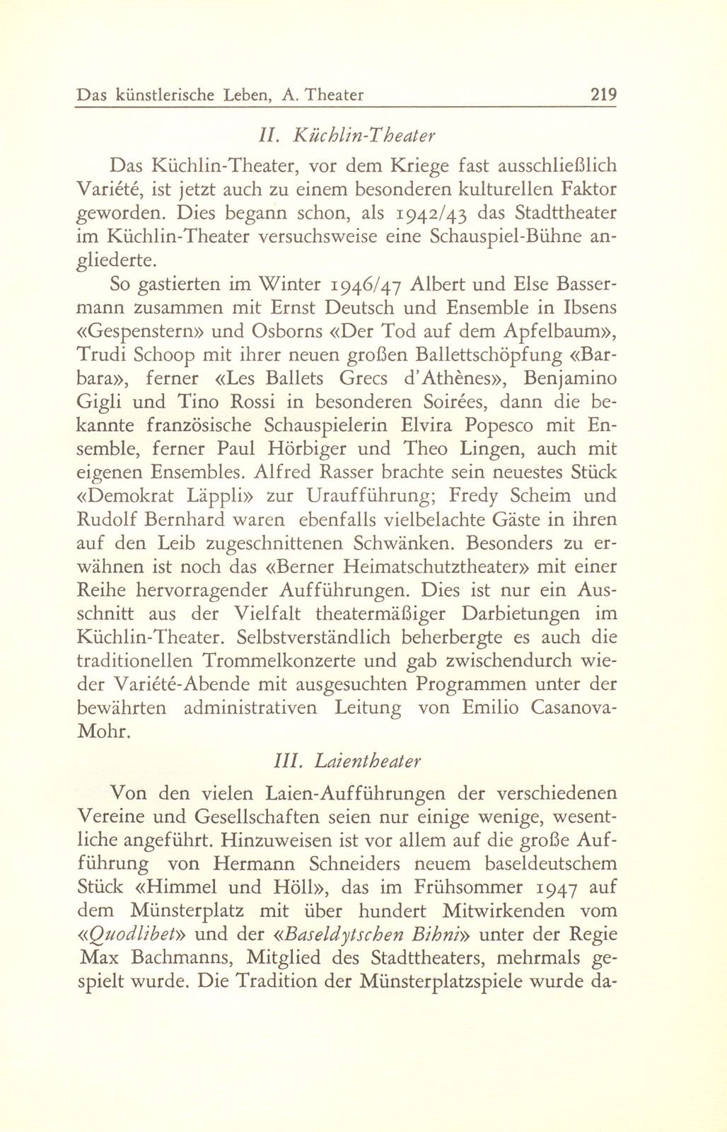 Das künstlerische Leben in Basel vom 1. Oktober 1946 bis 30. September 1947 – Seite 4