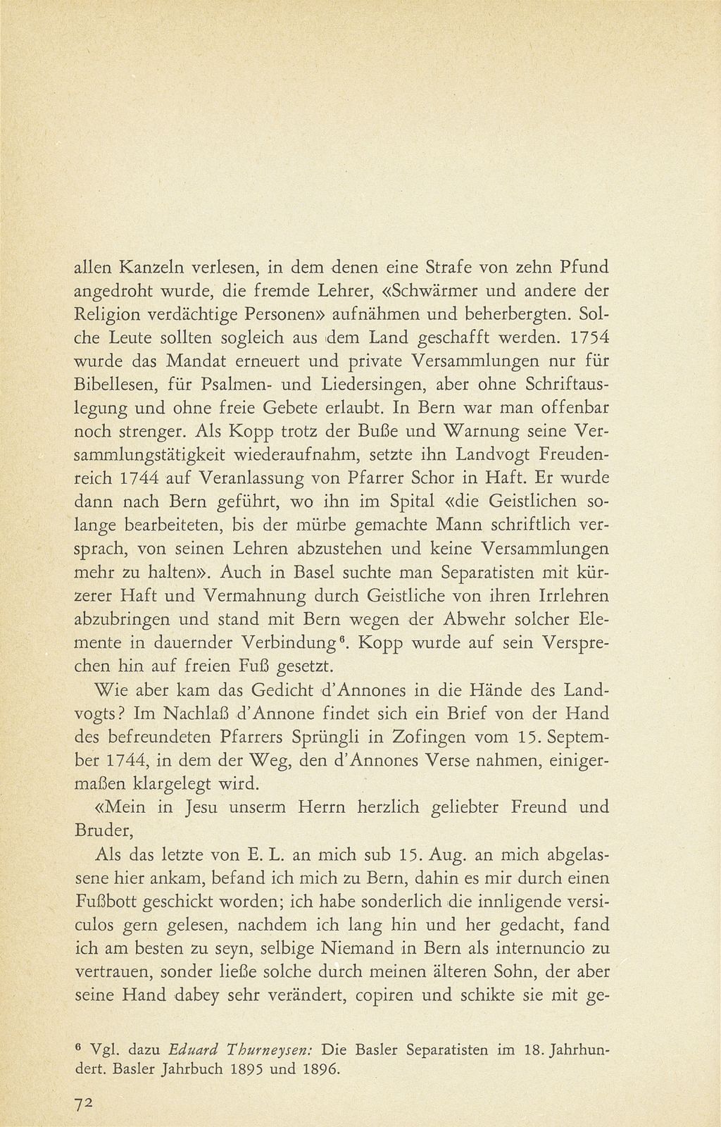 Der Basler Pfarrer Hieronymus d'Annone als Freund von Berner Pietisten – Seite 6