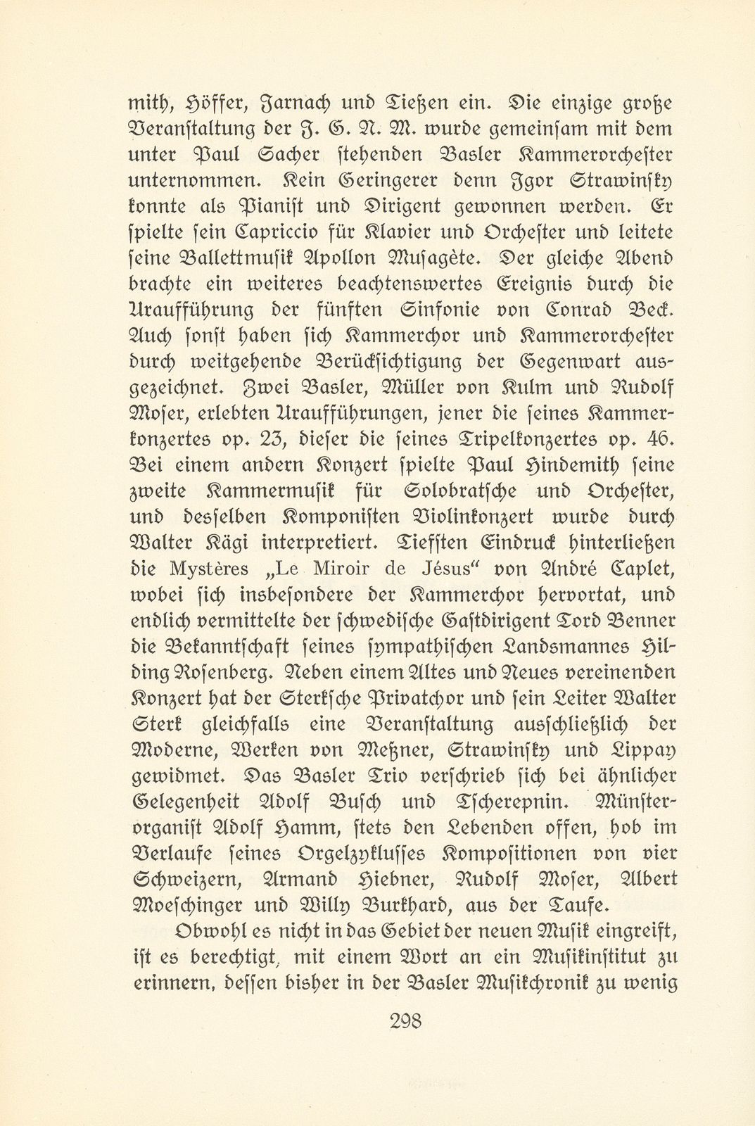 Das künstlerische Leben in Basel vom 1. Oktober 1930 bis 30. September 1931 – Seite 2