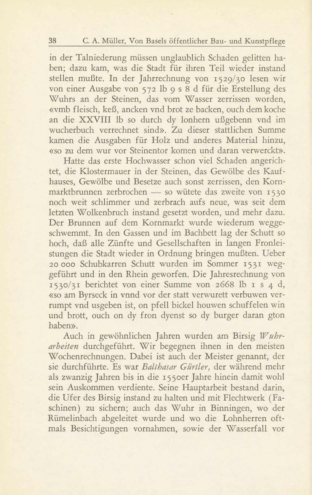 Von Basels öffentlicher Bau- und Kunstpflege in den Jahrzehnten nach der Reformation 1529-1560 – Seite 18