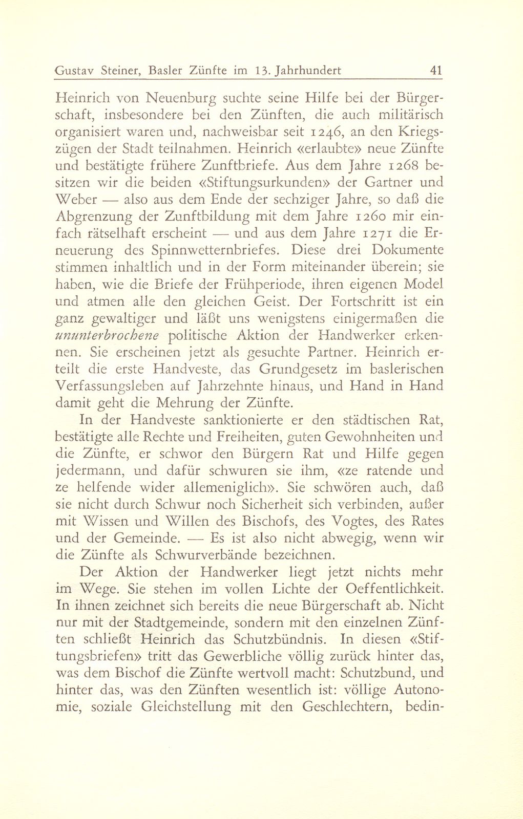 Entstehung und Charakter der Basler Zünfte im 13. Jahrhundert – Seite 25