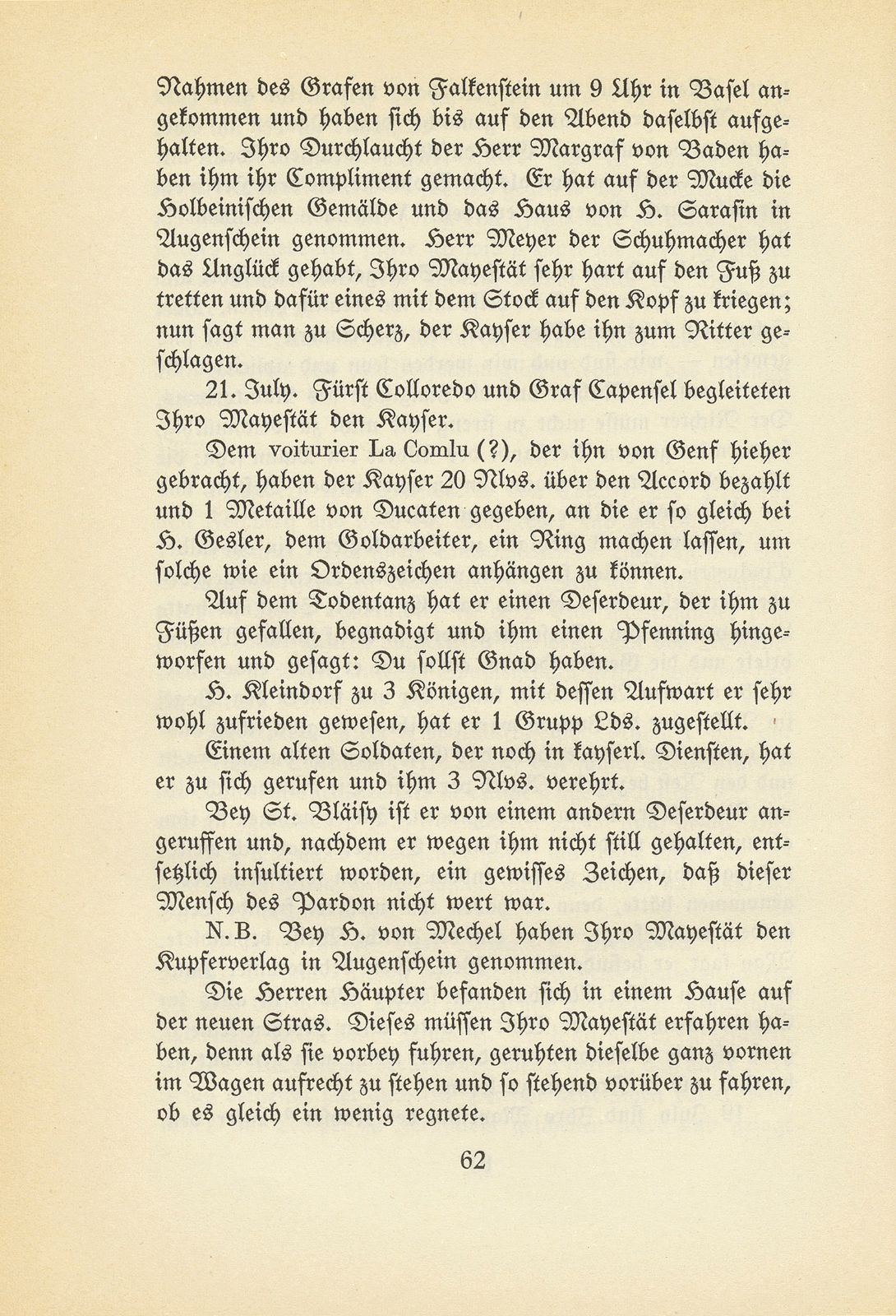 Streifzüge durch ein Notizbuch aus der Zopfzeit. [Emanuel Le Grand] – Seite 12