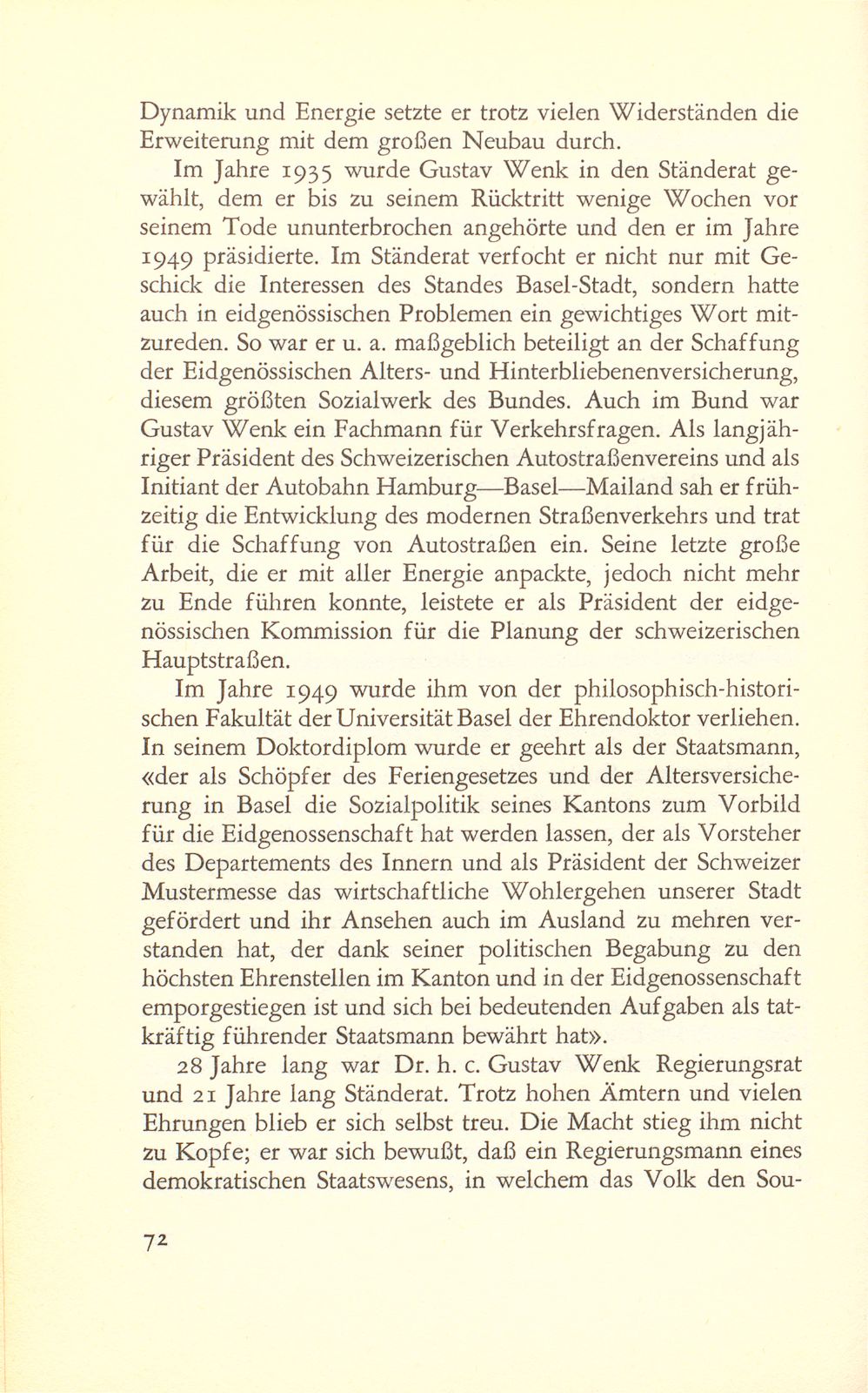 Ständerat und Regierungsrat Dr. h.c. Gustav Wenk (1884-1956) – Seite 5