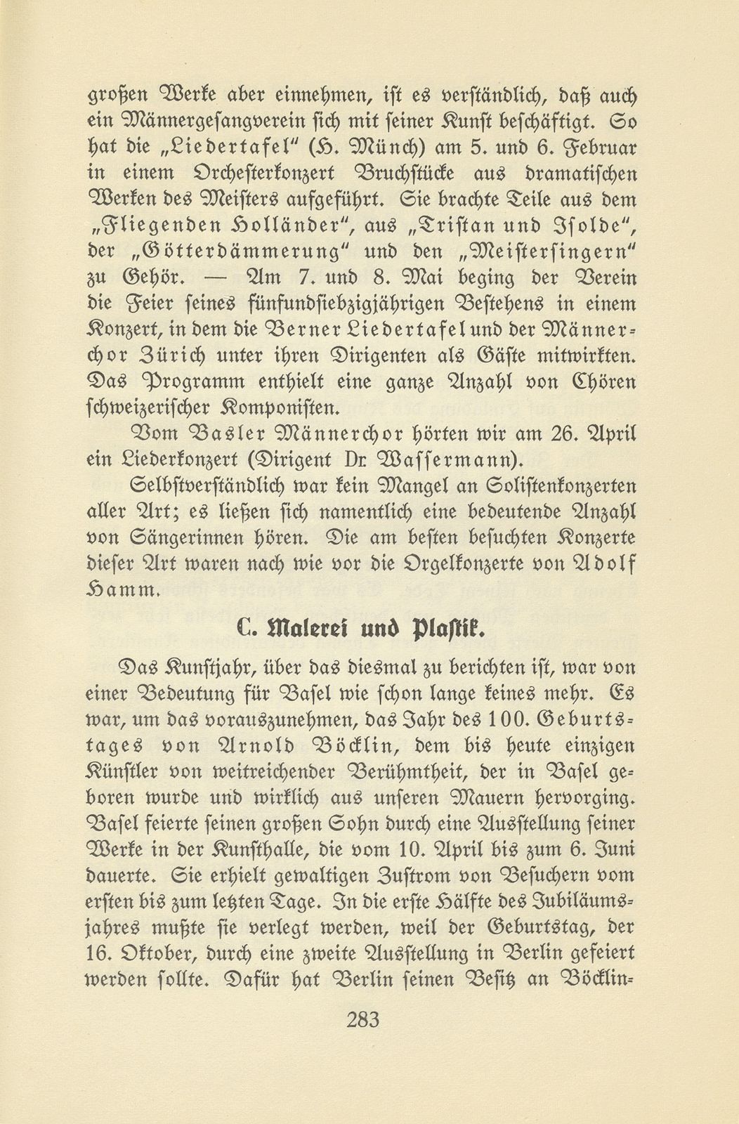 Das künstlerische Leben in Basel vom 1. Oktober 1926 bis 30. September 1927 – Seite 1