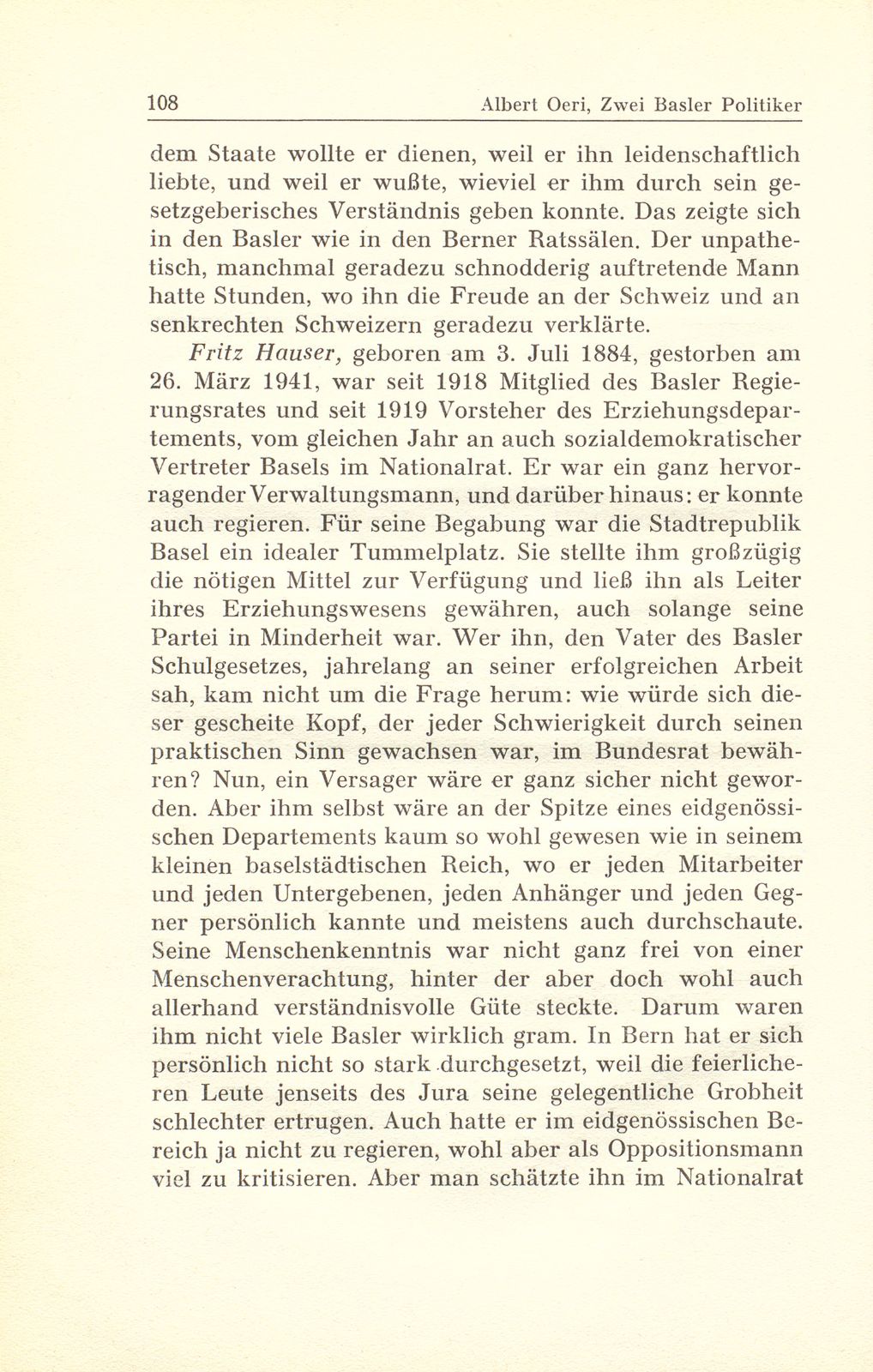 Zwei Basler Politiker [Dr. V.E. Scherer und Dr. F. Hauser] – Seite 2