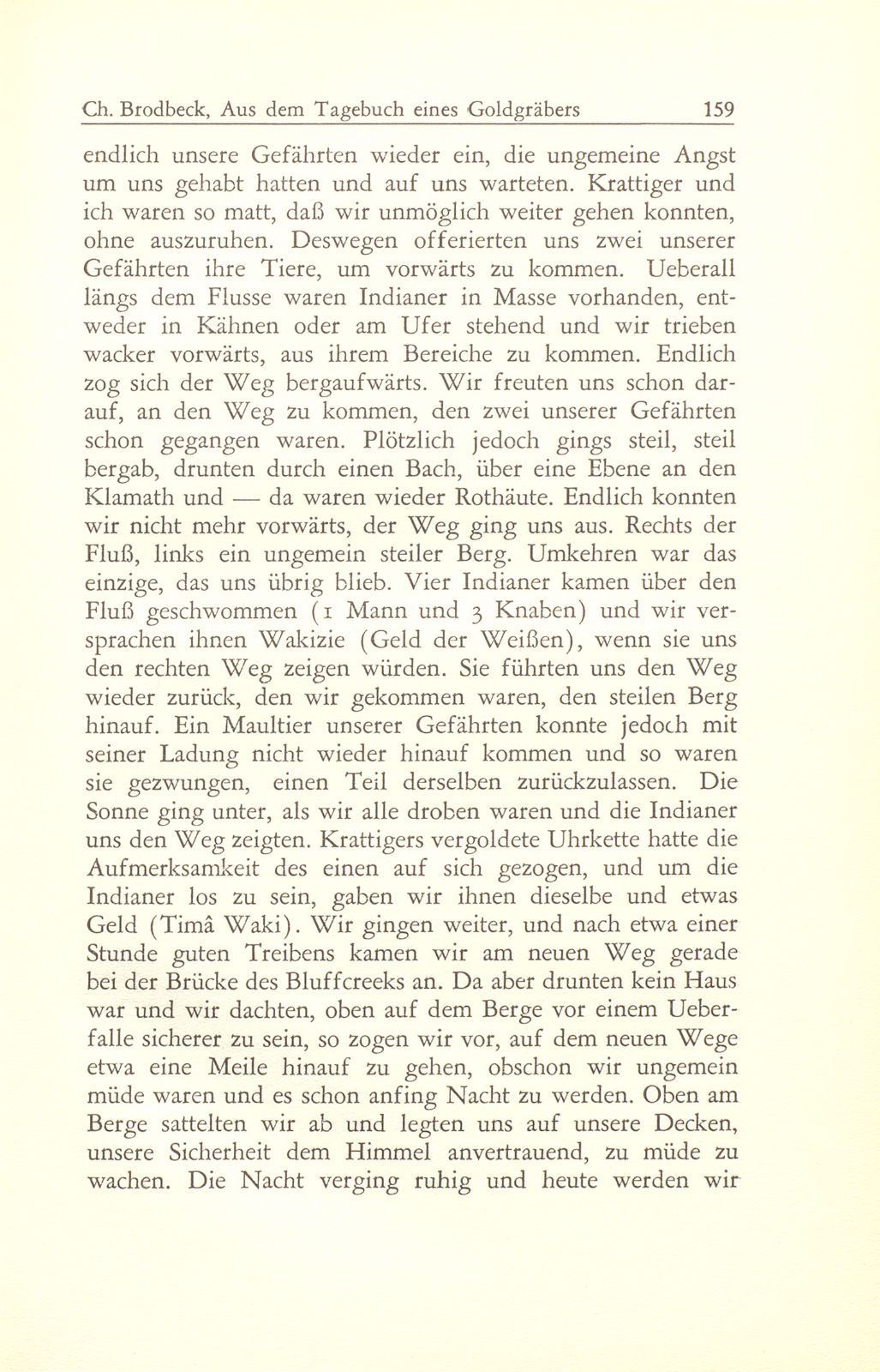 Aus dem Tagebuch eines Goldgräbers in Kalifornien [J. Chr. Brodbeck] – Seite 38