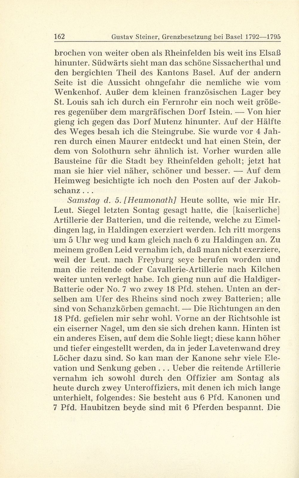 Grenzbesetzung bei Basel im Revolutionskrieg 1792-1795 – Seite 61