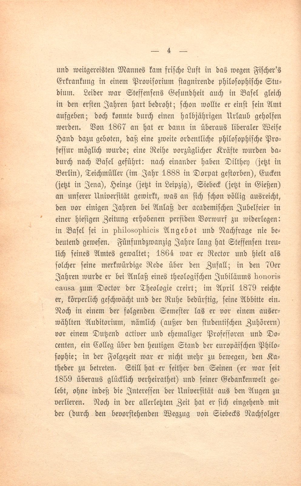 Erinnerungen an Karl Steffensen, Professor der Philosophie – Seite 4