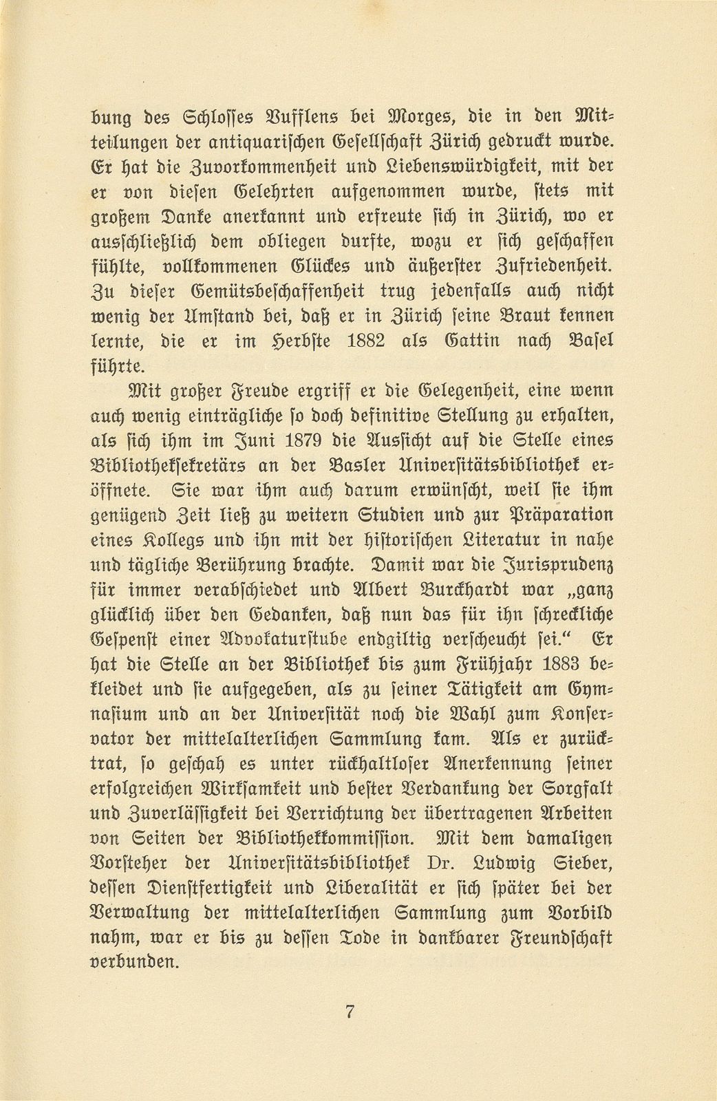 Albert Burckhardt-Finsler 18. November 1854 – 2. August 1911 – Seite 7