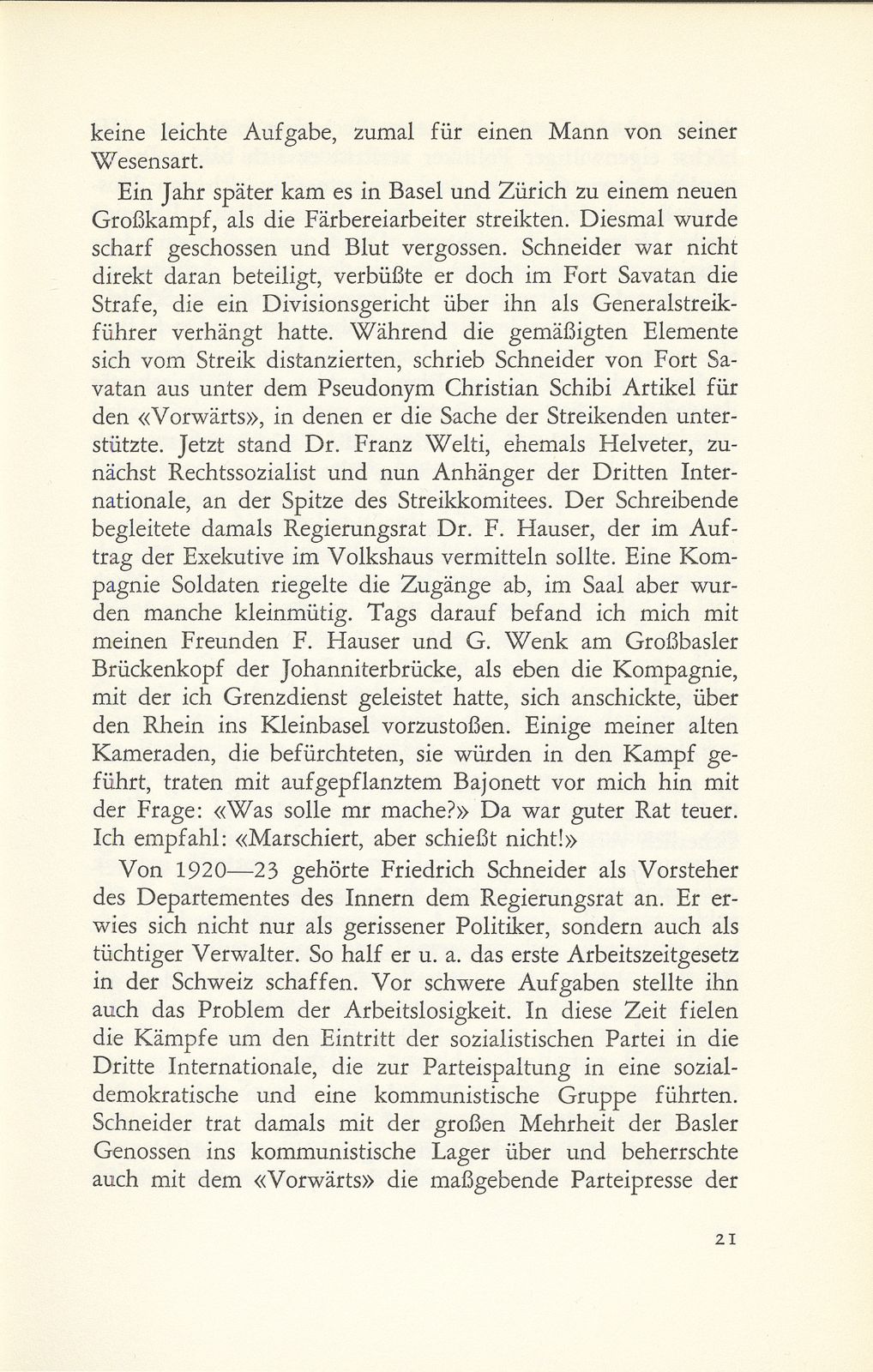 Aus bewegten Zeiten der Basler Arbeiterschaft – Seite 4