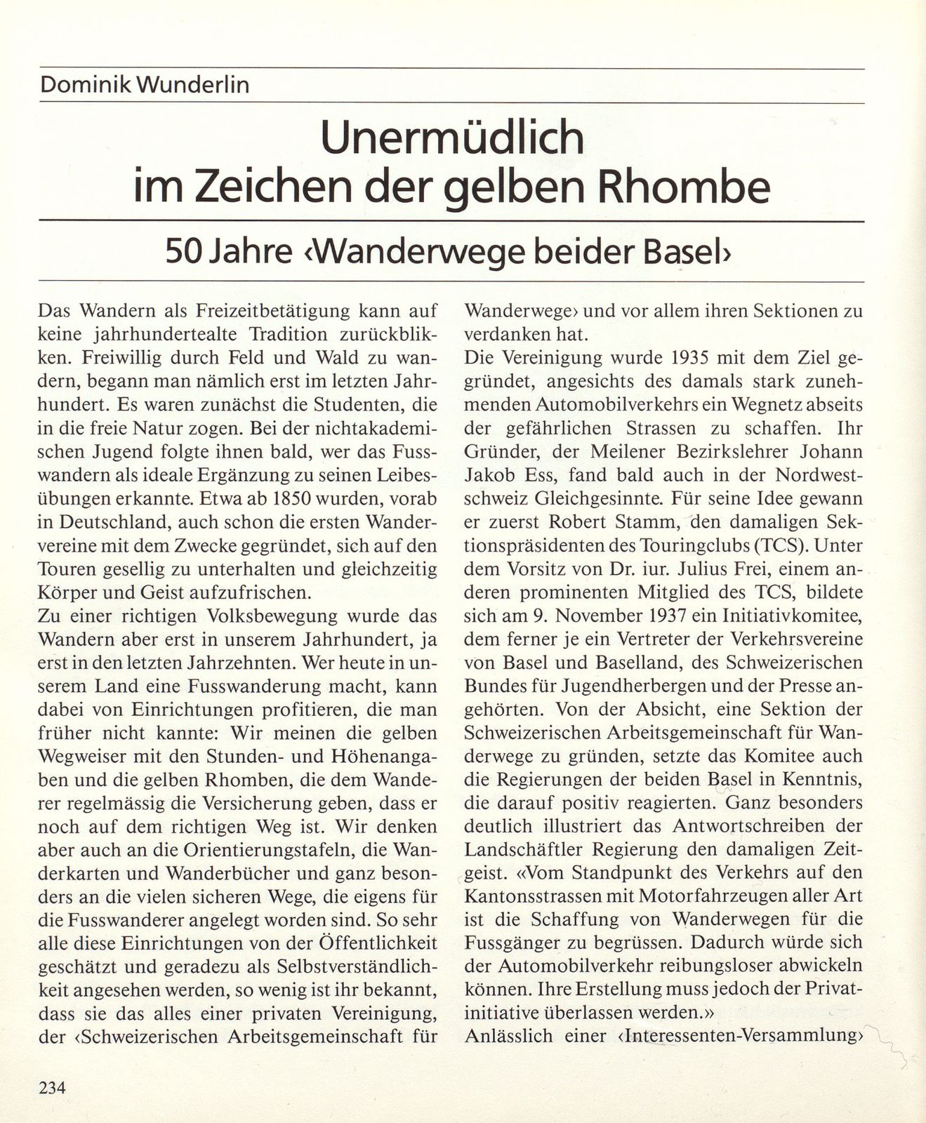 Unermüdlich im Zeichen der gelben Rhombe – Seite 1