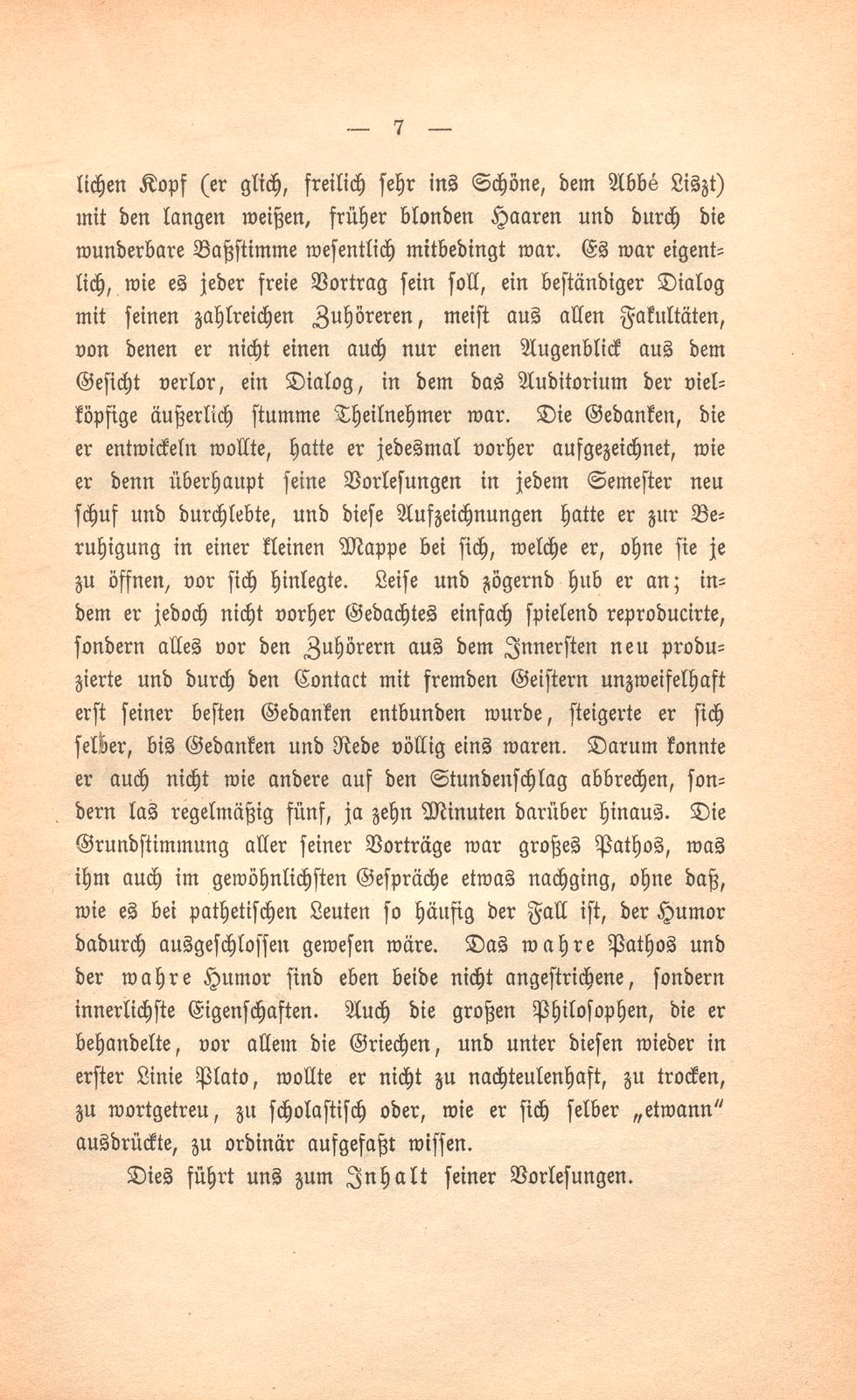 Erinnerungen an Karl Steffensen, Professor der Philosophie – Seite 7