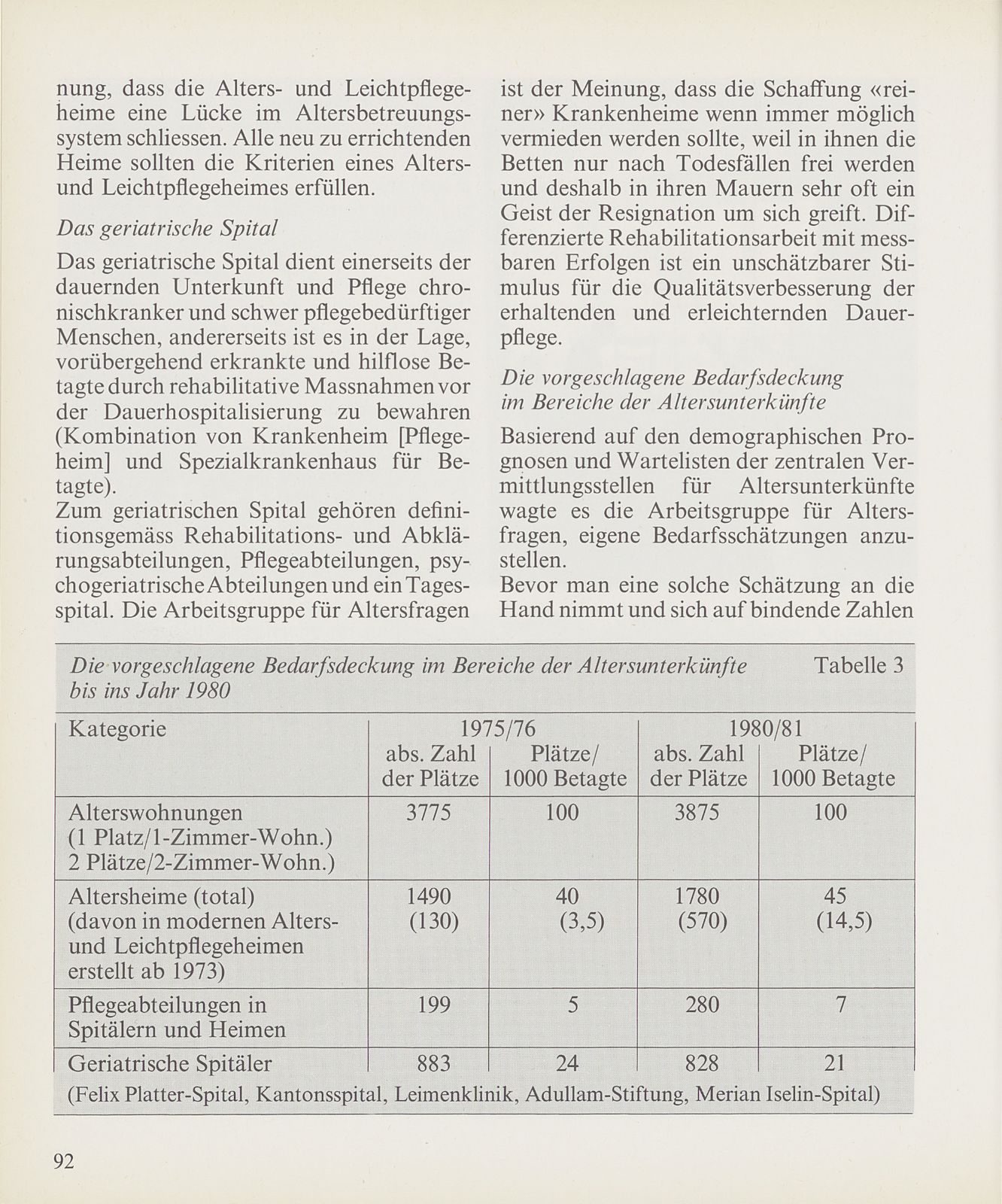 Die Betreuung der Betagten im Kanton Basel-Stadt – Seite 10