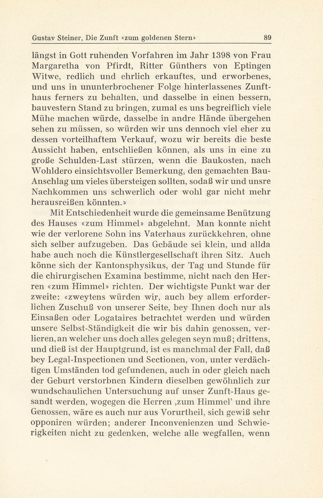 Die Zunft ‹zum goldenen Stern› im 19. Jahrhundert – Seite 21