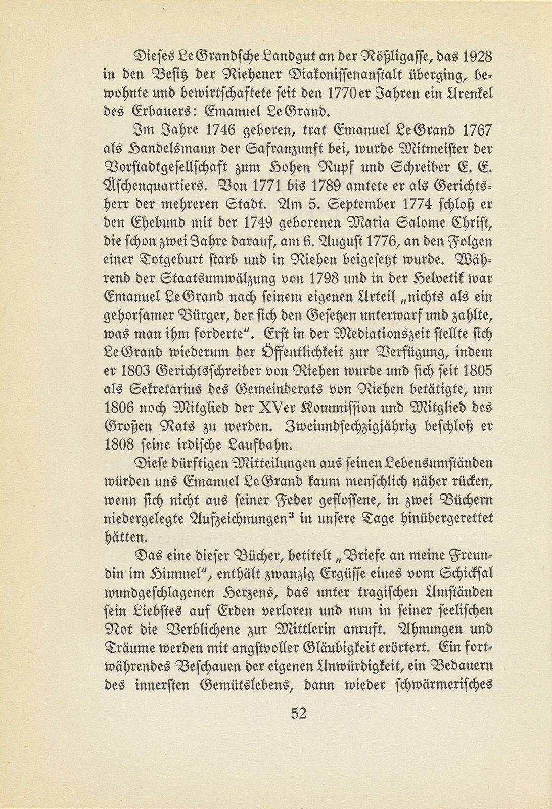 Streifzüge durch ein Notizbuch aus der Zopfzeit. [Emanuel Le Grand] – Seite 2