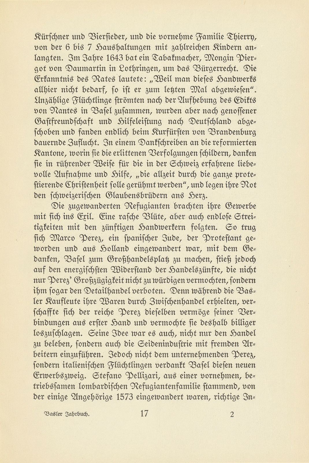 Der Einfluss der französischen Refugianten auf die Kultur Basels – Seite 6