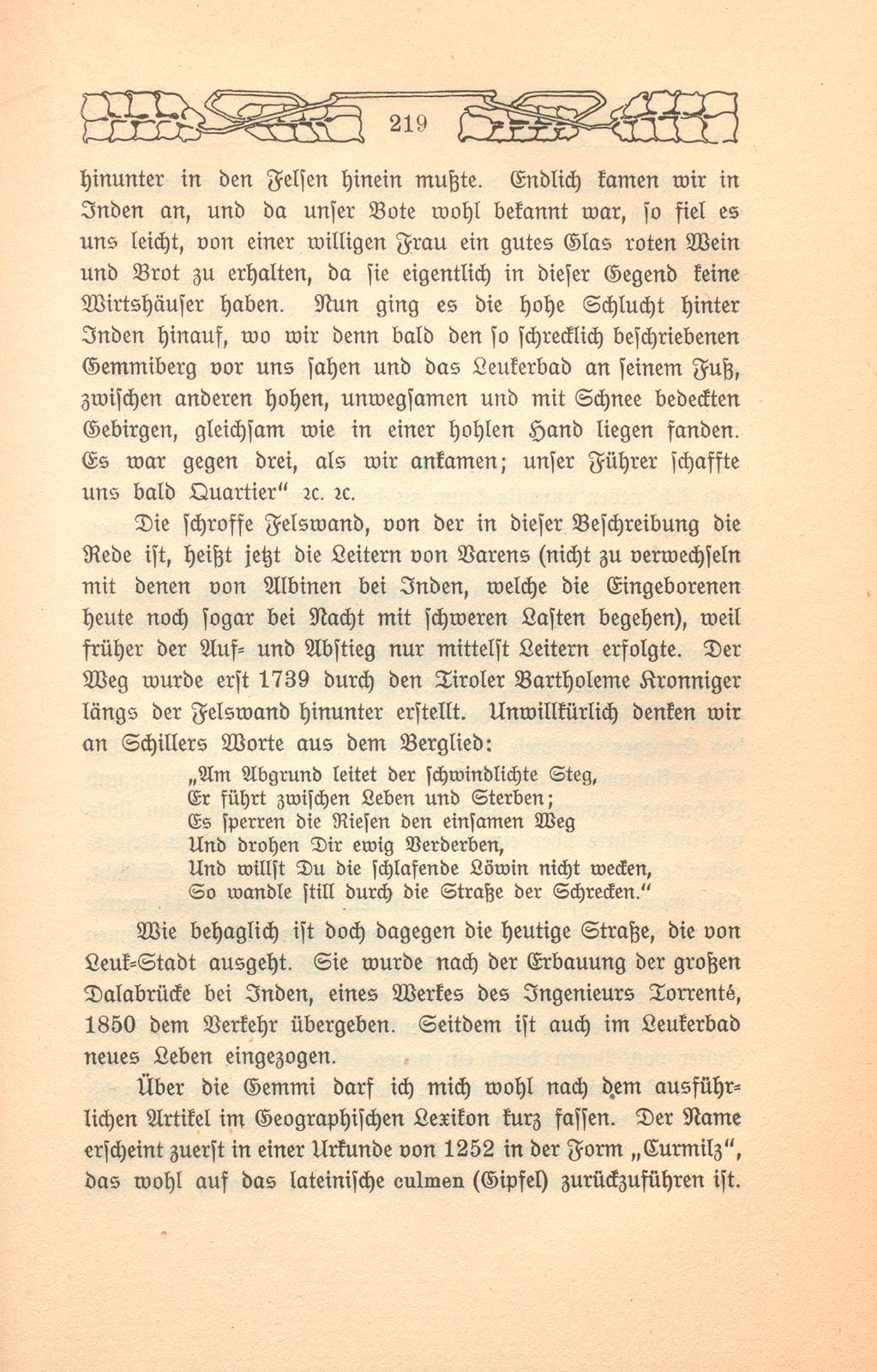 Beschreibung einer Badereise, die der Schultheiss von Liestal, Joh. David Hebdenstreit, anno 1775 mit seiner Frau nach Leuk gethan. (War damals 53 Jahre alt.) – Seite 6