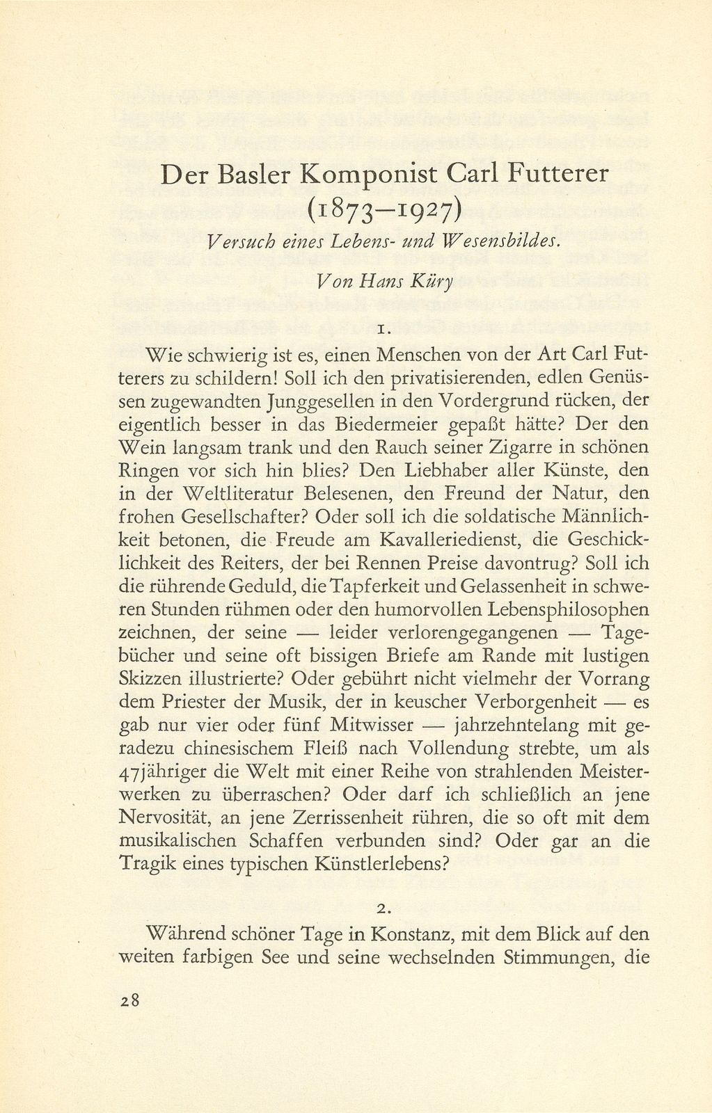 Der Basler Komponist Carl Futterer (1873-1927) – Seite 1