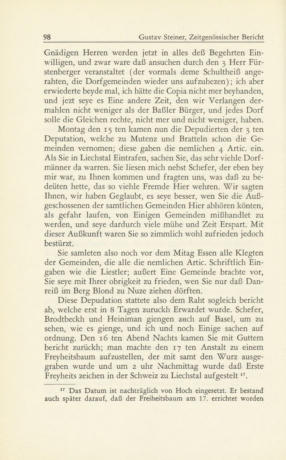 Zeitgenössischer Bericht über die Basler Revolution von 1798 [Wilhelm Hoch] – Seite 24