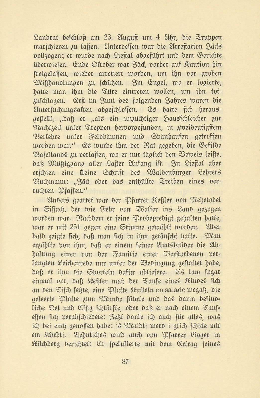 Die Pfarrer im Baselbiet in der Zeit der Trennung von Basel-Stadt – Seite 31