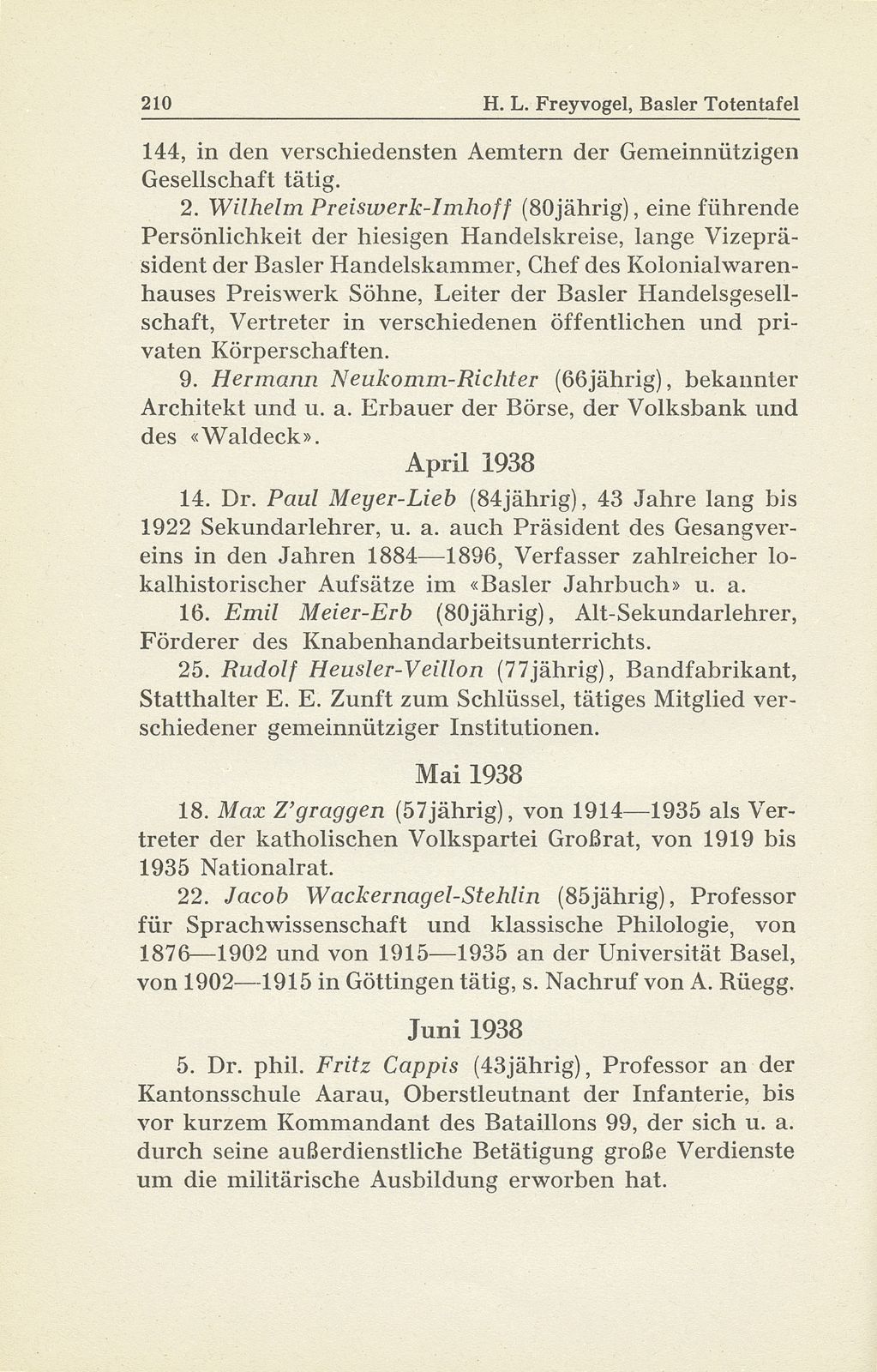 Basler Totentafel vom 1. Oktober 1937 bis 31. September 1938 – Seite 3