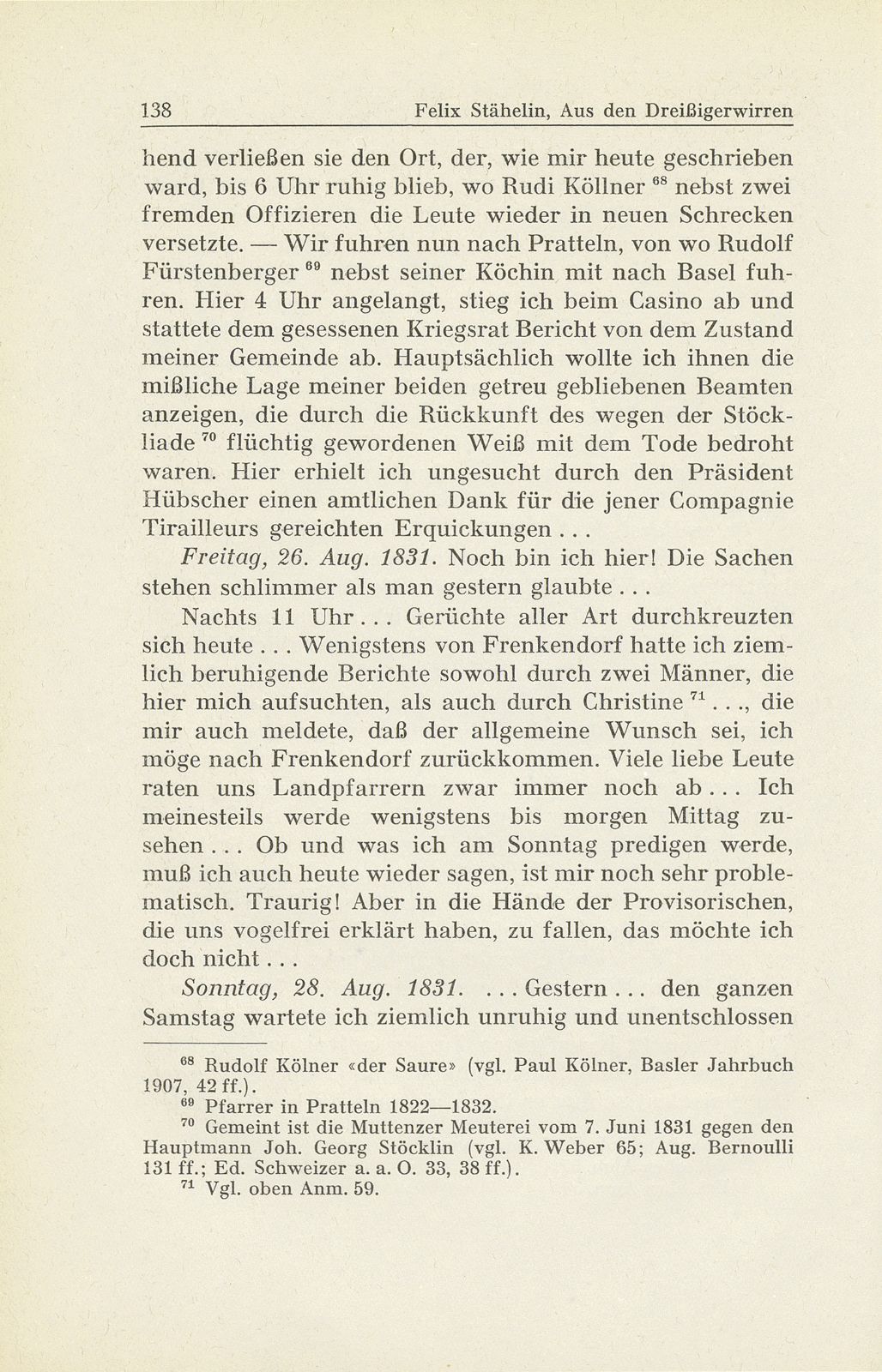 Erlebnisse und Bekenntnisse aus der Zeit der Dreissigerwirren [Gebrüder Stähelin] – Seite 36