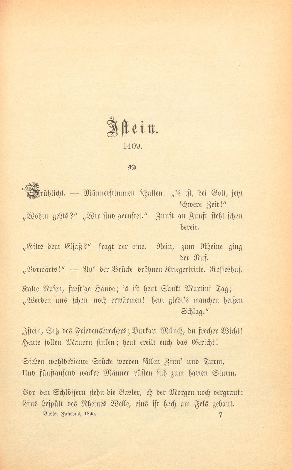 Istein (1409) [Gedicht] – Seite 1