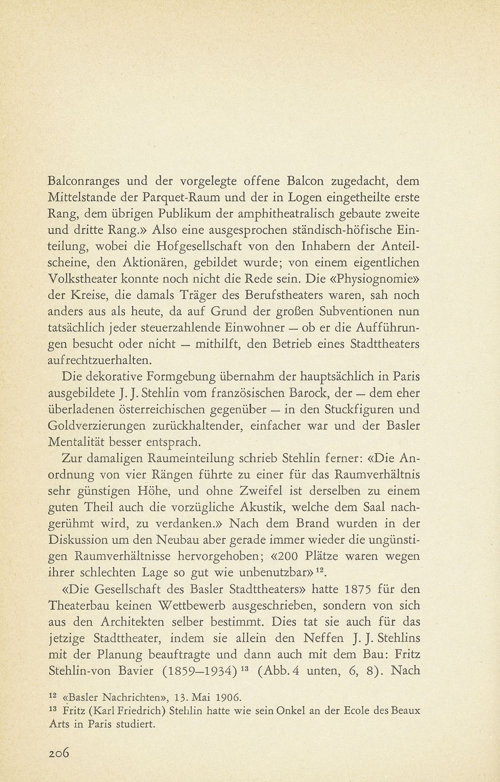 Aus der Baugeschichte des jetzigen Basler Stadttheaters. (Im Hinblick auf den im Entstehen begriffenen Neubau) – Seite 19