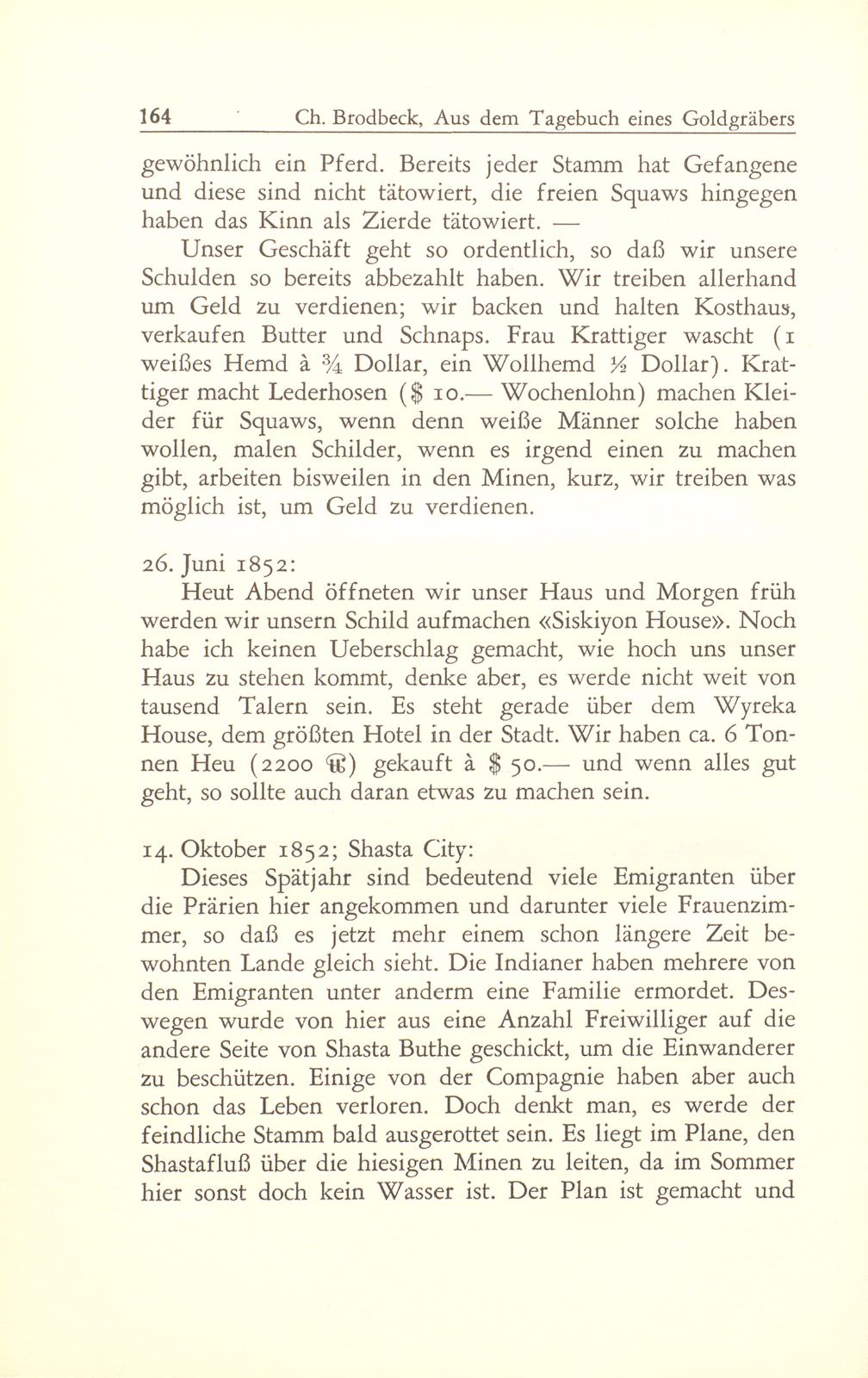 Aus dem Tagebuch eines Goldgräbers in Kalifornien [J. Chr. Brodbeck] – Seite 43