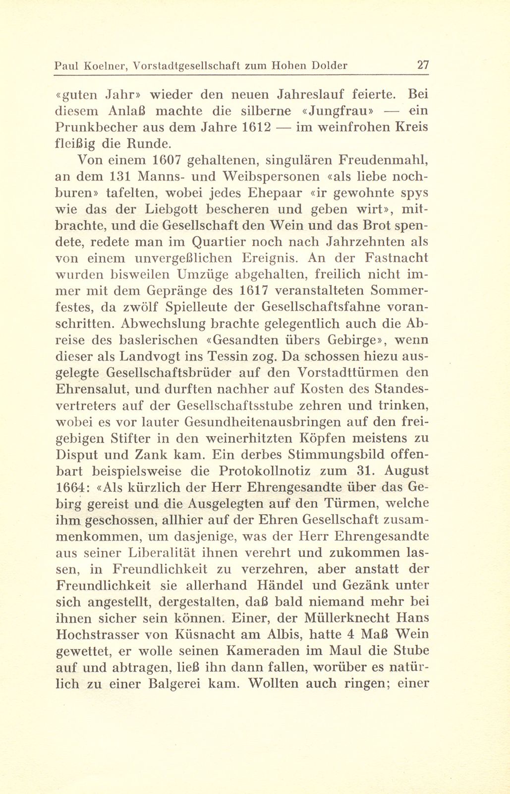 Aus der Gerichtspraxis der Vorstadtgesellschaft zum Hohen Dolder – Seite 11